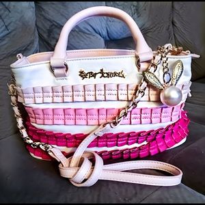 Betsey Johnson Pleats and Thank You Handbag